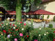 Hark&aacute;ny: Tea-garden of the Hotel Restaurant.
